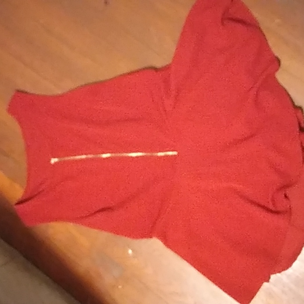 Red zip up dress